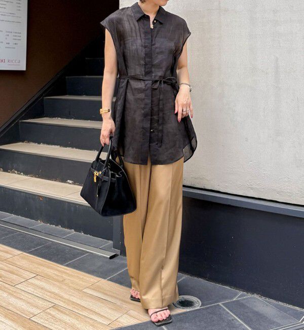 NOLLEY'S「シアーラミーオーバーサイズシャツ」|シャツ・ブラウス|