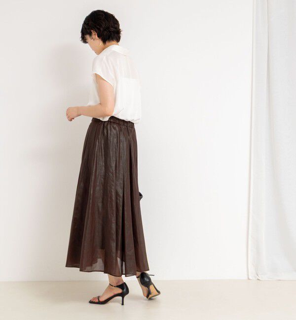 NOLLEY'S「シアーチンツタックスカート」|フレア|