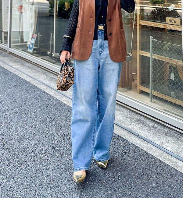 Rie Miller「【RM denim】ソフトルーズストレートデニム」|デニム|ブルー系その他7