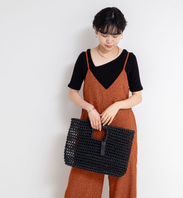 Rie Miller「ウォッシャブルシーチングプリントオールインワン」|オールインワン|