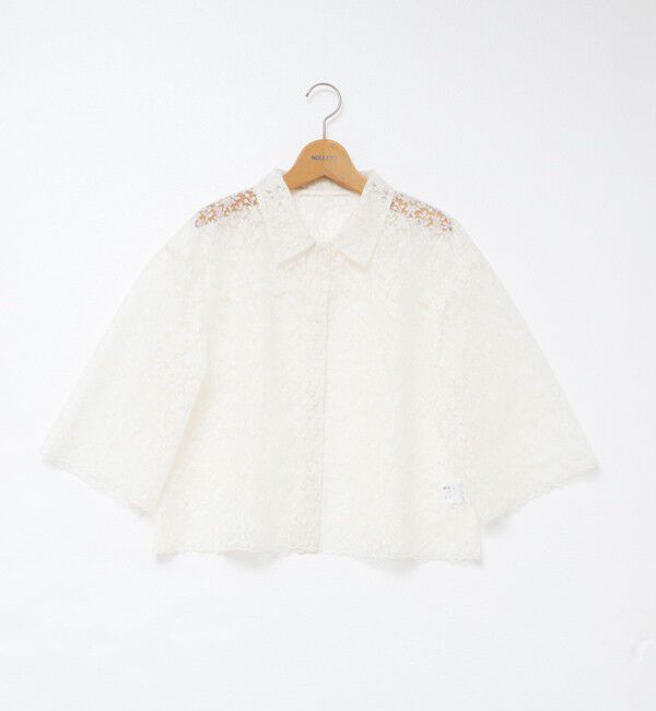 NOLLEY'S「Brocheレースショートシャツ」|シャツ・ブラウス|