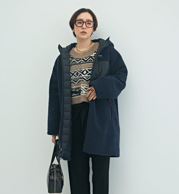 NOLLEY'S「◇【WEB限定】【TAION/タイオン】別注ボア&times;ダウンフードコート(リバーシブル) 」|ダウン|