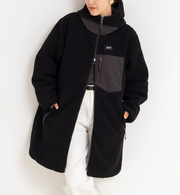 NOLLEY'S「◇【WEB限定】【TAION/タイオン】別注ボア&times;ダウンフードコート(リバーシブル) 」|ダウン|ブラック