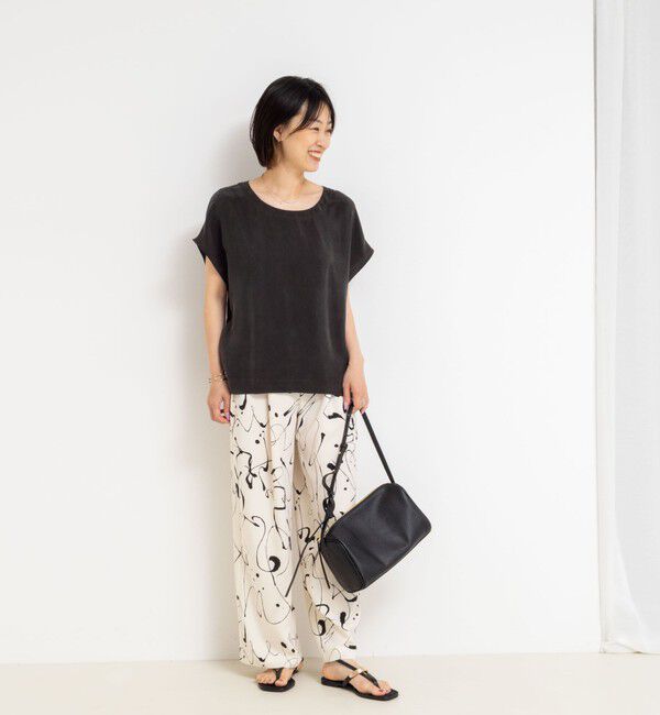 NOLLEY'S「《セットアップ対応》ウォッシャブルシルキーキュプラフレンチブラウス」|シャツ・ブラウス|