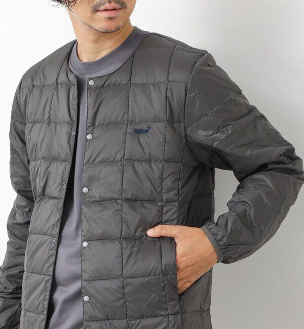 NOLLEY'S goodman「【TAION/タイオン】別注クジラ刺繍CREW NECK BUTTON DOWN JACKET」|ダウン|チャコールグレー