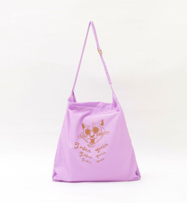 grace grace「【grace grace/グラスグラス】グラスケムジサブバッグ M」|エコバッグ|ラベンダー
