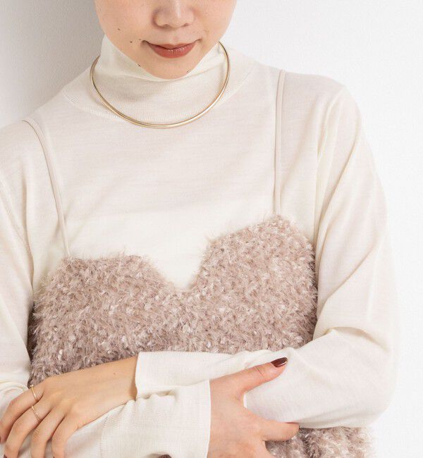 NOLLEY'S sophi「《手洗い可能》18Gウール100%ハイネックプルオーバー」|ニット・セーター|オフホワイト