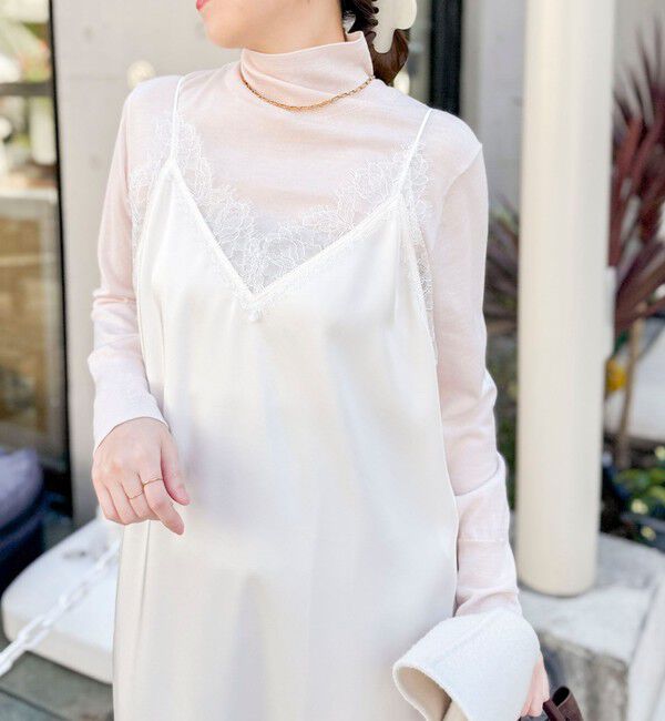 NOLLEY'S sophi「《手洗い可能》18Gウール100%ハイネックプルオーバー」|ニット・セーター|ベビーピンク