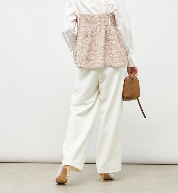 NOLLEY'S sophi「ウォッシャブル両面起毛ヘリンボーン/ストライプセミワイドパンツ」|その他|