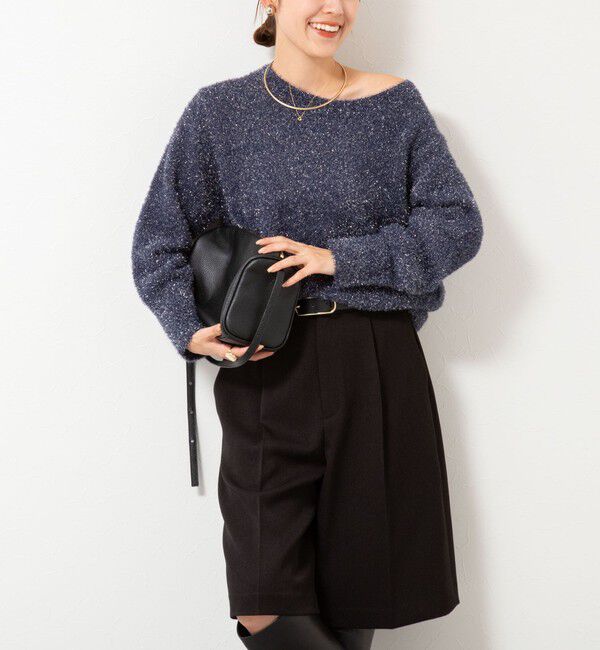NOLLEY'S「《手洗い可能》ラメシャギープルオーバー」|ニット・セーター|