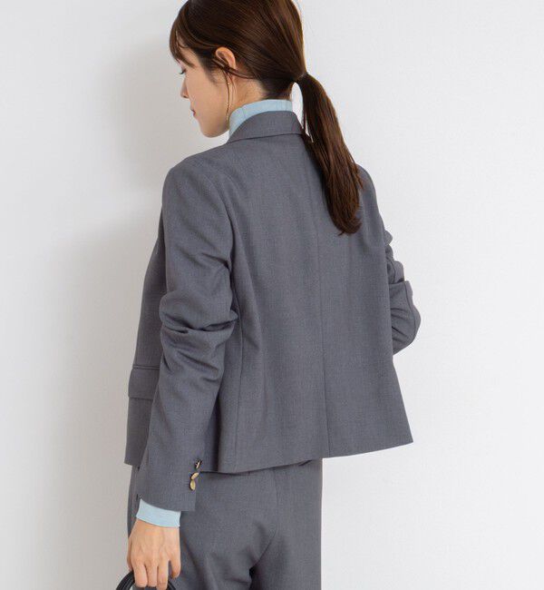 NOLLEY'S sophi「《セットアップ対応》ウォッシャブルウール混ツイルショートジャケット」|テーラードジャケット|