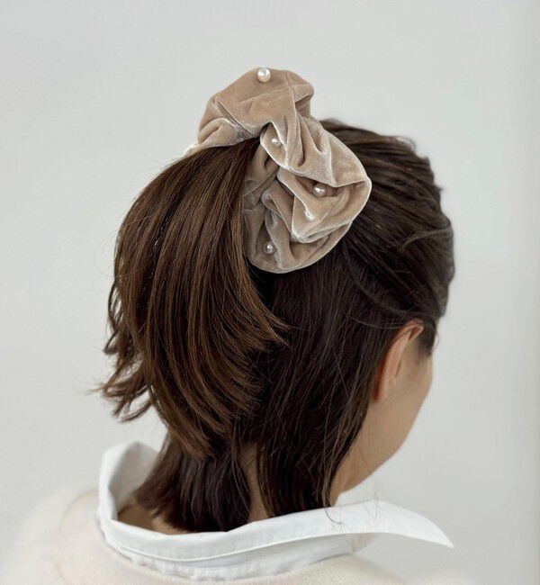 NOLLEY'S「パールベロアシュシュ」|ヘアゴム・シュシュ|