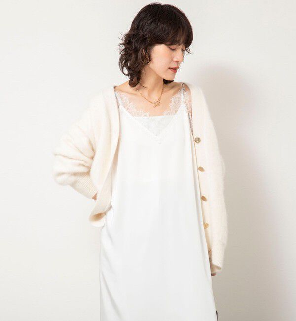 NOLLEY'S sophi「ウォッシャブルトリミングレースサテンキャミワンピース」|ワンピース|