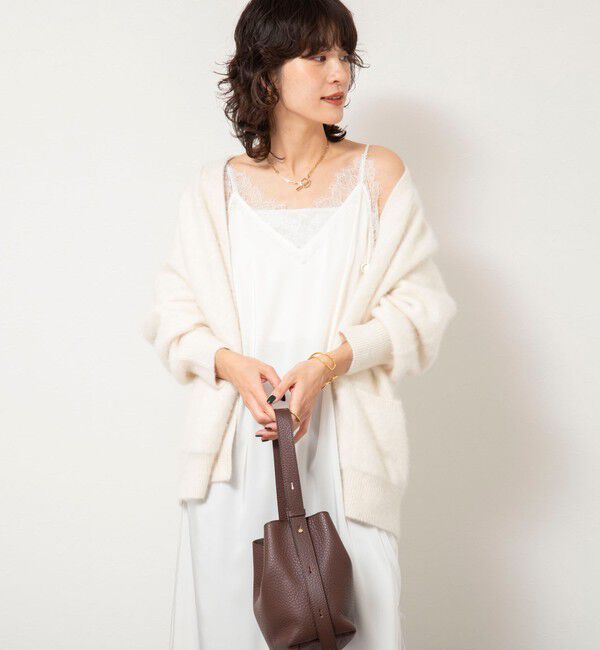 NOLLEY'S sophi「ウォッシャブルトリミングレースサテンキャミワンピース」|ワンピース|