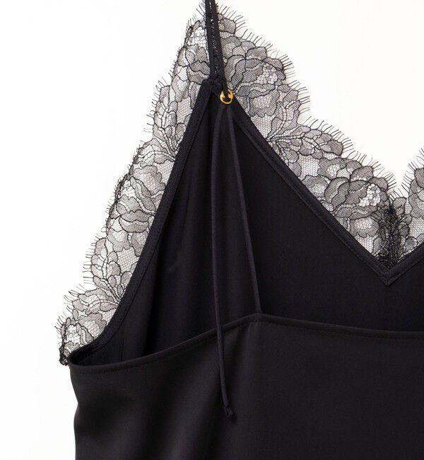 NOLLEY'S sophi「ウォッシャブルトリミングレースサテンキャミワンピース」|ワンピース|