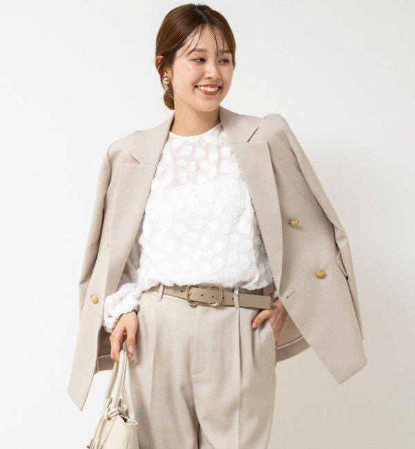 NOLLEY'S「《セットアップ対応》ウォッシャブルハイスペック麻調ダブルジャケット」|テーラードジャケット|