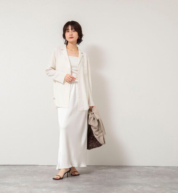 NOLLEY'S sophi「ドレープツイルオープンカラーシャツ」|シャツ・ブラウス|