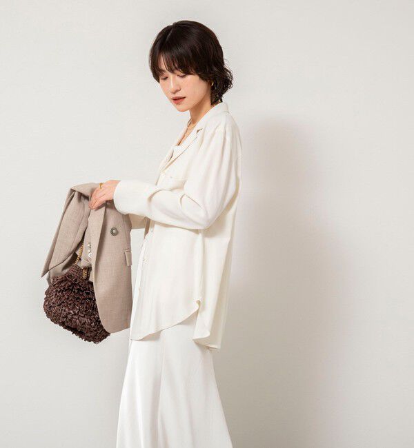 NOLLEY'S sophi「ドレープツイルオープンカラーシャツ」|シャツ・ブラウス|