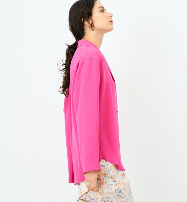 NOLLEY'S sophi「ドレープツイルオープンカラーシャツ」|シャツ・ブラウス|