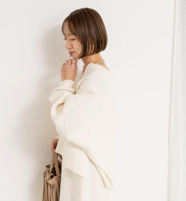 NOLLEY'S「《手洗い可能》《アンサンブル対応》スウェットライクニットプルオーバー」|ニット・セーター|