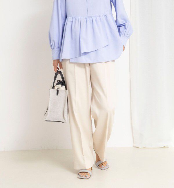 NOLLEY'S「《セットアップ対応》ウォッシャブルジョーゼットタックパンツ」|その他|