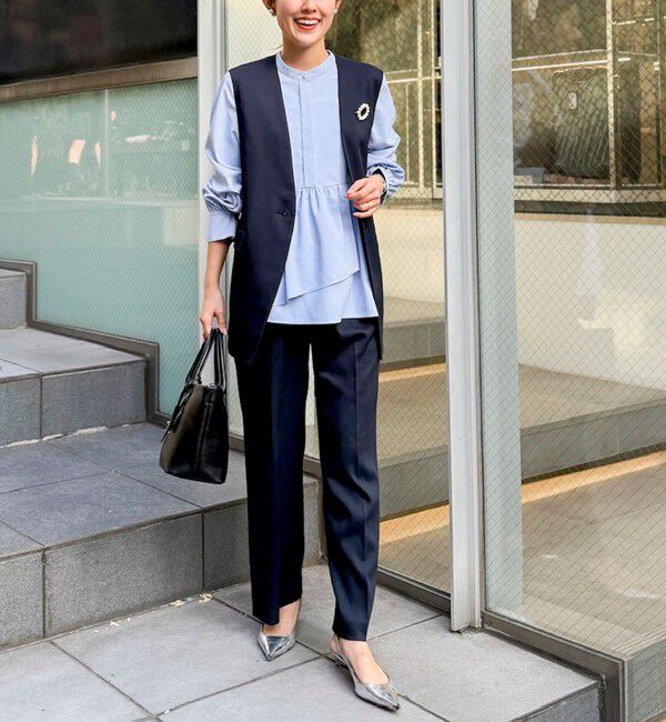 NOLLEY'S「《セットアップ対応》ウォッシャブルジョーゼットタックパンツ」|その他|