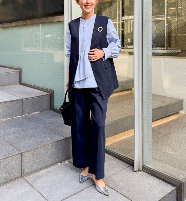 NOLLEY'S「《セットアップ対応》ウォッシャブルジョーゼットタックパンツ」|その他|