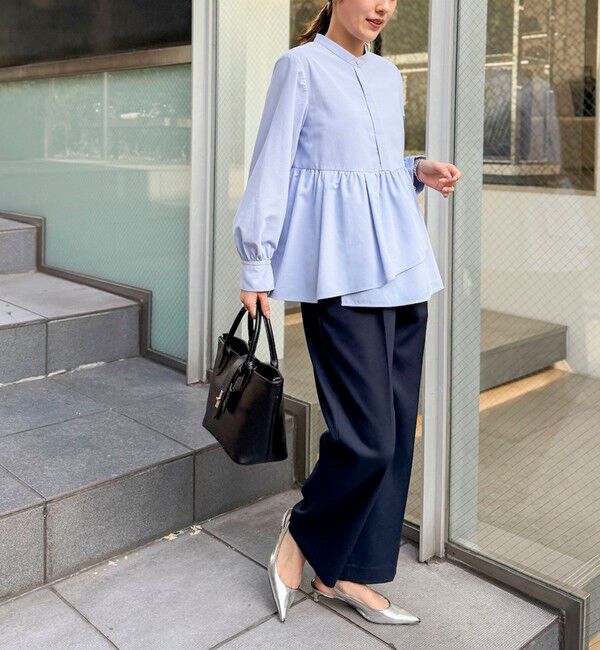 NOLLEY'S「ウォッシャブルイレギュラーヘムブラウス」|シャツ・ブラウス|