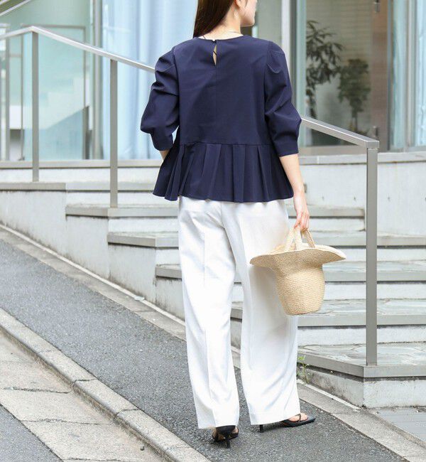 NOLLEY'S「ウォッシャブルサラドラトリコットペプラムブラウス」|シャツ・ブラウス|