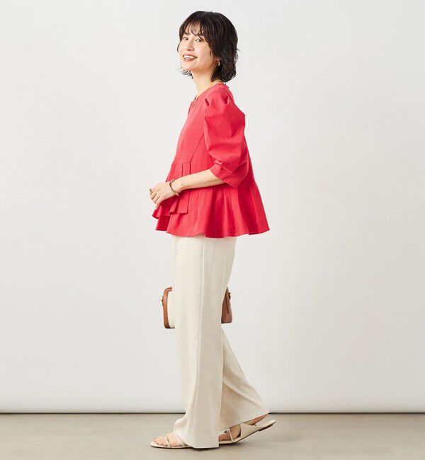 NOLLEY'S「ウォッシャブルサラドラトリコットペプラムブラウス」|シャツ・ブラウス|