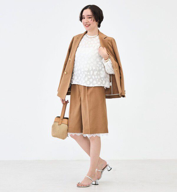 NOLLEY'S「《セットアップ対応》ウォッシャブルハイスペック麻調2WAYハーフパンツ」|その他|