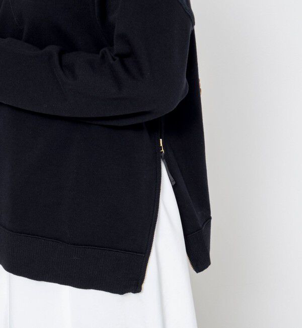 Rie Miller「《手洗い可能》トレーナー風プルオーバーサイドZIP」|ニット・セーター|