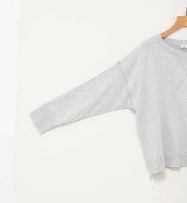 Rie Miller「《手洗い可能》トレーナー風プルオーバーサイドZIP」|ニット・セーター|