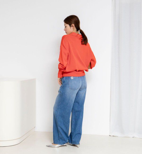 NOLLEY'S「《手洗い可能》ギマコットンポロ襟プルオーバー」|ニット・セーター|