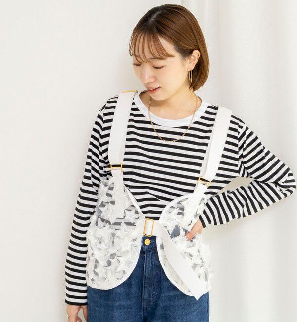 Rie Miller「45th limited edition2WAYスターフリンジミリタリーベスト」|ブルゾン・スタジャン|