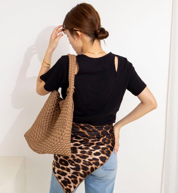 NOLLEY'S「ウォッシャブルバックデザインリブＴシャツ」|Tシャツ・カットソー|