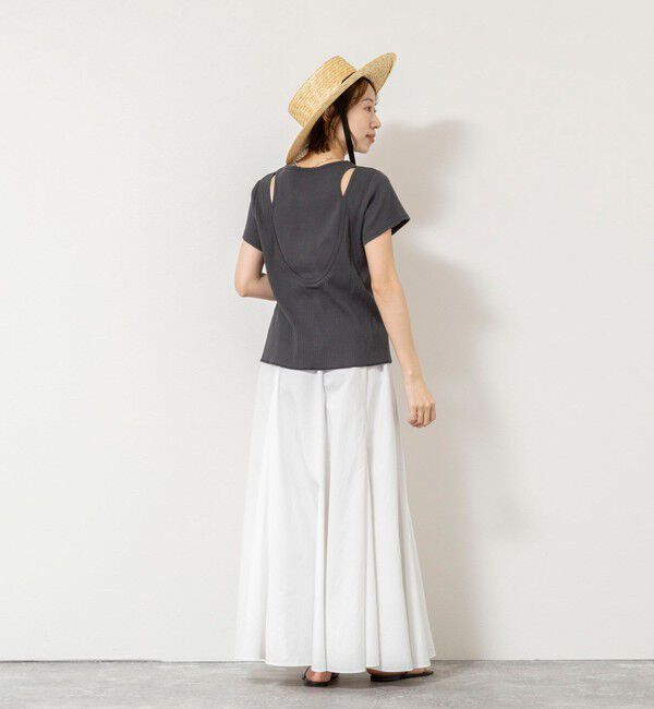 NOLLEY'S「ウォッシャブルバックデザインリブＴシャツ」|Tシャツ・カットソー|