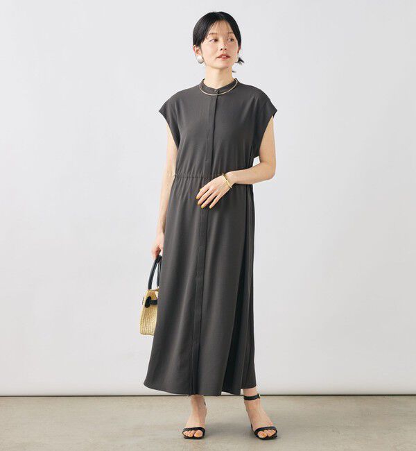NOLLEY'S「ウォッシャブルジョーゼットワンピース」|ワンピース|チャコールグレー