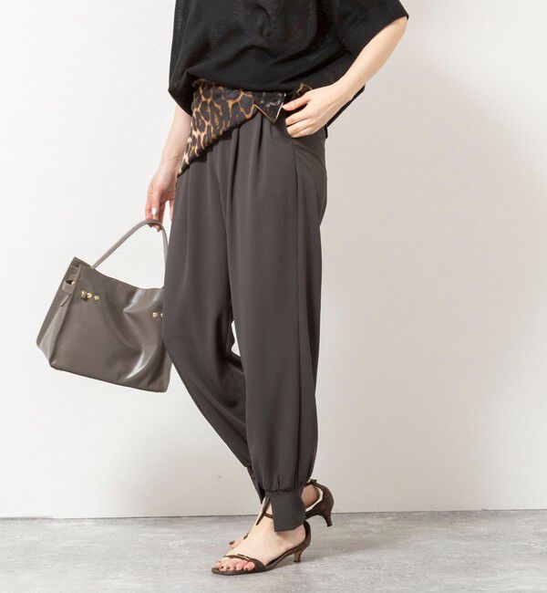 NOLLEY'S「【WEB＆一部店舗限定カラー】《セットアップ対応》ジョーゼットジョガーパンツ」|チノ|チャコールグレー