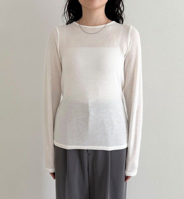 fredy emue「ウールブレンドシアーロンTシャツ」|Tシャツ・カットソー|