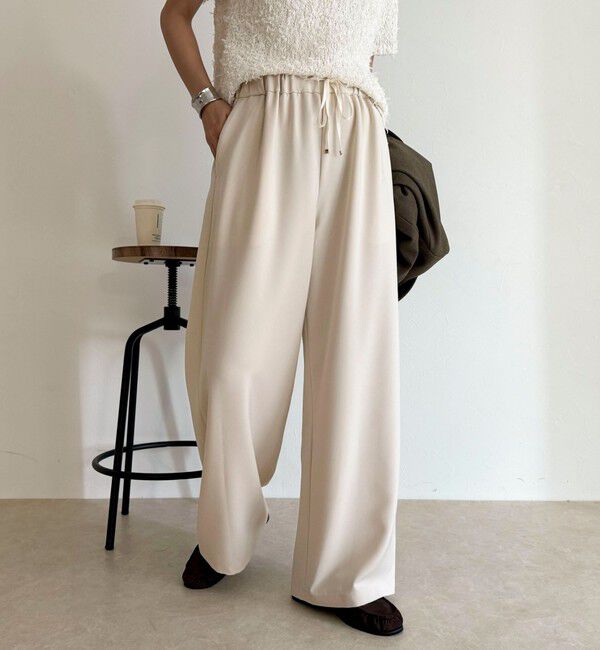 fredy emue「【リピーター続出！/高身長サイズあり】とろみWarmストレートイージーパンツ」|チノ|