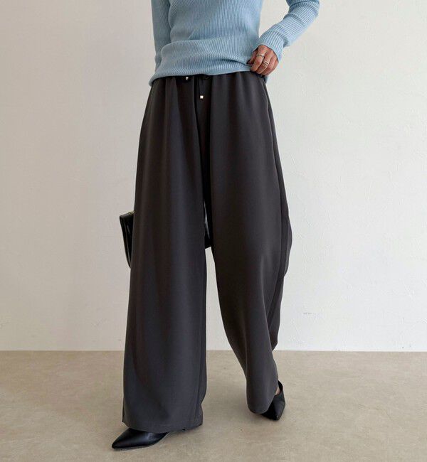 fredy emue「【リピーター続出！/高身長サイズあり】とろみWarmストレートイージーパンツ」|チノ|