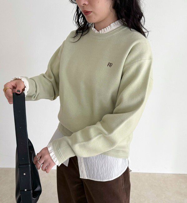 fredy emue「FR刺繍スウェットニットプルオーバー」|ニット・セーター|