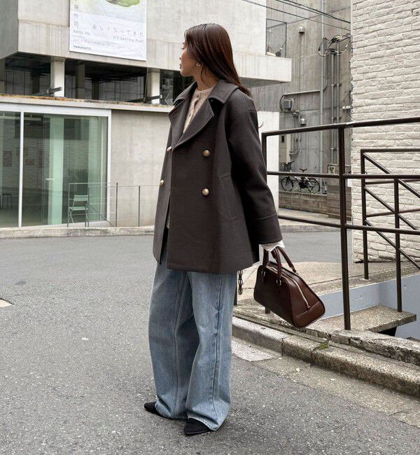 fredy emue「【リバイバル/新色追加】ウール混ミドル丈Pコート」|ピーコート|