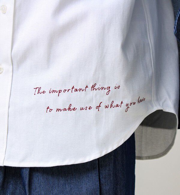 GLOSTER「【気分を上げるフレーズ】ポジティブメッセージシャツ パート2」|シャツ・ブラウス|