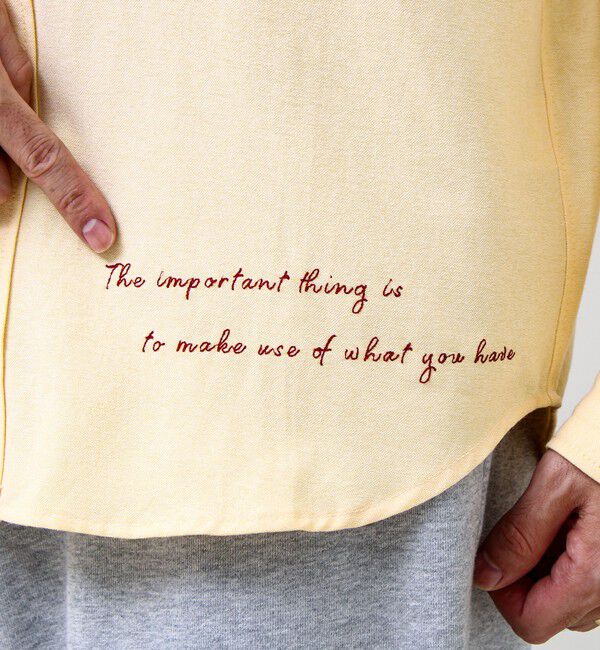 GLOSTER「【気分を上げるフレーズ】ポジティブメッセージシャツ パート2」|シャツ・ブラウス|