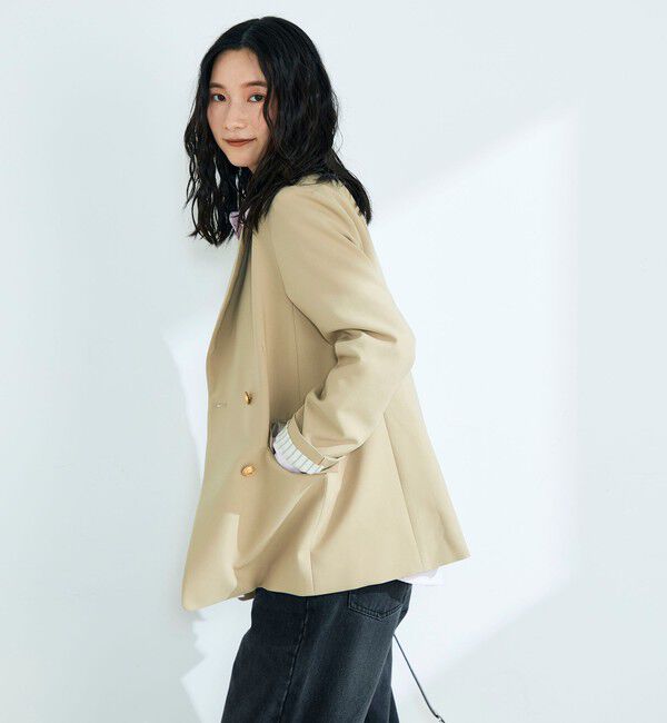 fredy emue「【3サイズ展開/オンオフ使える】ダブルブレストジャケット」|テーラードジャケット|