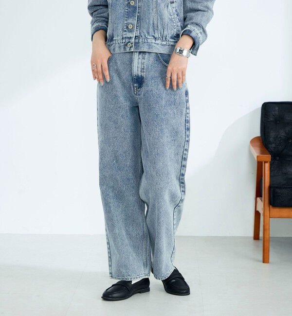 fredy emue「《セットアップ対応》ワイドテーパードデニムパンツ」|デニム|