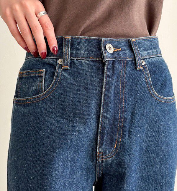 fredy emue「《セットアップ対応》ワイドテーパードデニムパンツ」|デニム|