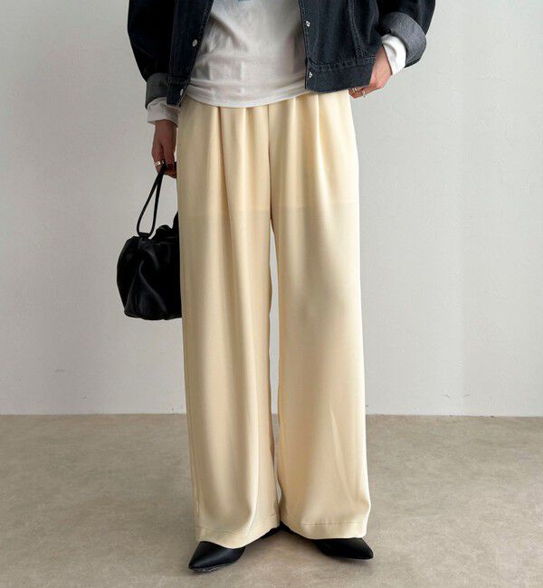 fredy emue「【ラクなのにきちんと見え】シャラリツイル イージーパンツ」|チノ|